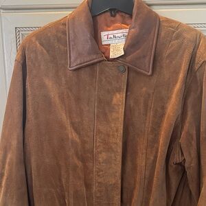 Talbots Chocolate Suede Trench Coat